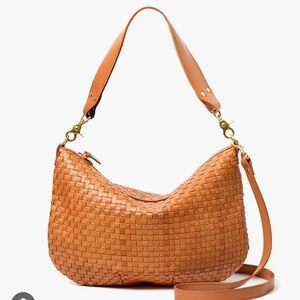 Clare V Moyen Messenger brown leather
